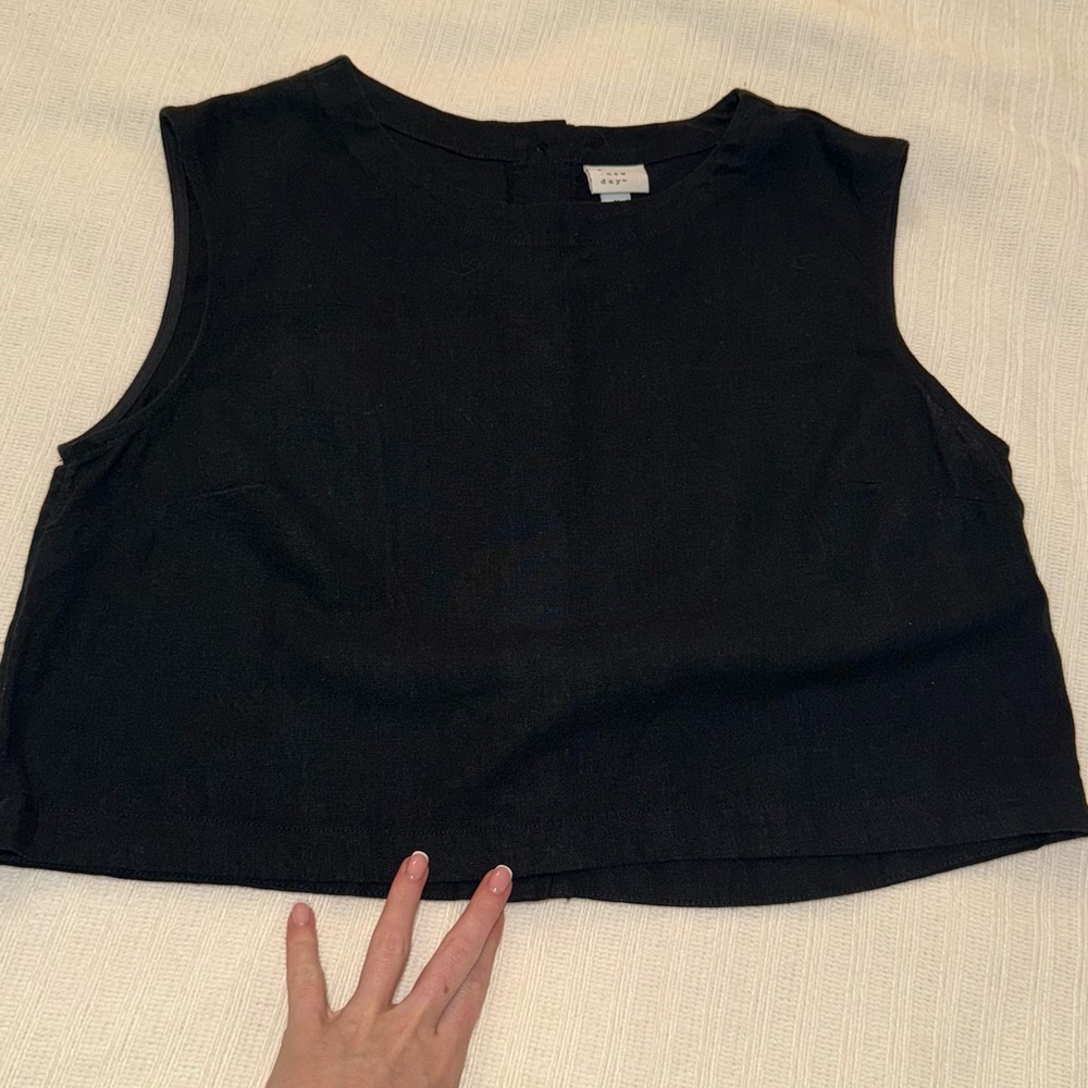 a new day Black Muscle Tee